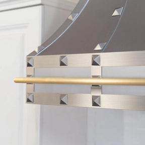 Fobest Stainless Steel Custom Hood Cover with Square Rivets FSS-168-Stainless Steel Range Hood-Fobest