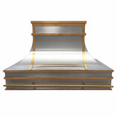 Fobest Stainless Steel Custom Hood with Brass Decor FSS-249-Stainless Steel Range Hood-Fobest