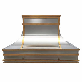 Fobest Stainless Steel Custom Hood with Brass Decor FSS-249-Stainless Steel Range Hood-Fobest
