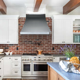 Fobest Stainless Steel Custom Hood with Top and Bottom Mirror Straps FSS-332-Stainless Steel Range Hood-Fobest