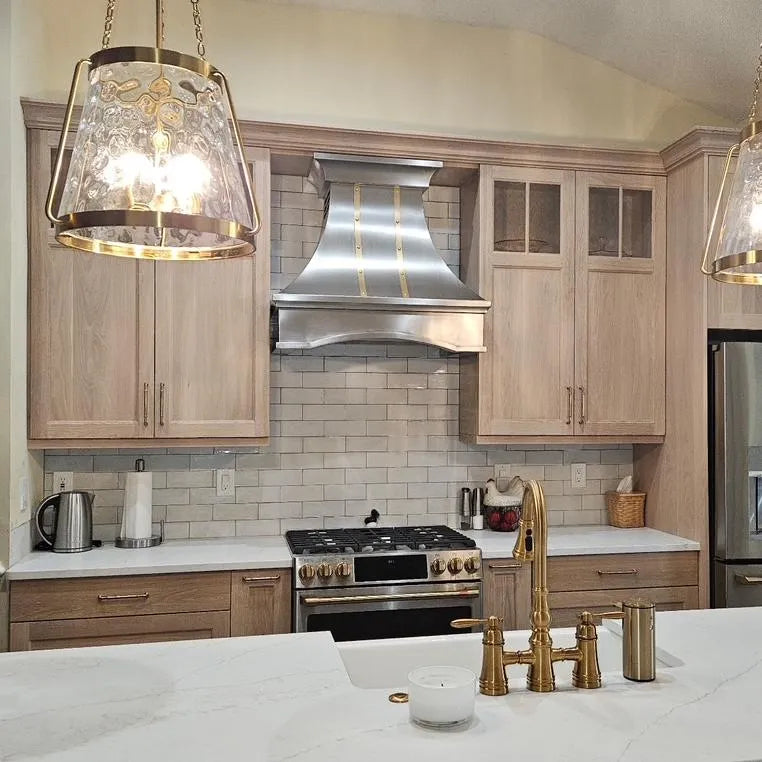 Fobest Stainless Steel Custom Kitchen Hood with Bottom Arched Design FSS-221-Stainless Steel Range Hood-Fobest
