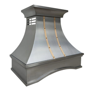 Fobest Stainless Steel Custom Kitchen Hood with Bottom Arched Design FSS-221-Stainless Steel Range Hood-Fobest
