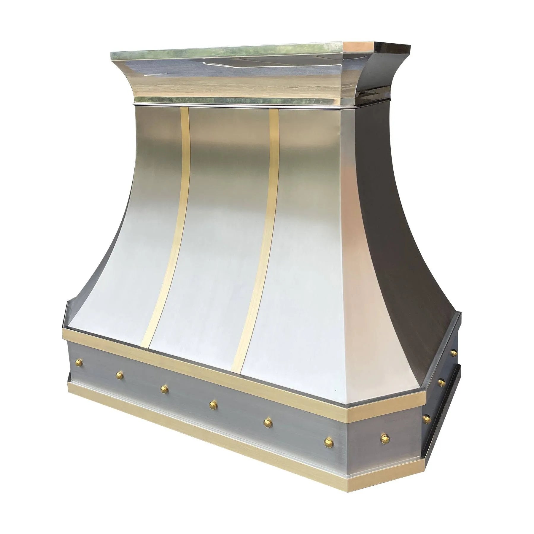 Fobest Stainless Steel Custom Kitchen Hood with Polished Crown FSS-138-Stainless Steel Range Hood-Fobest