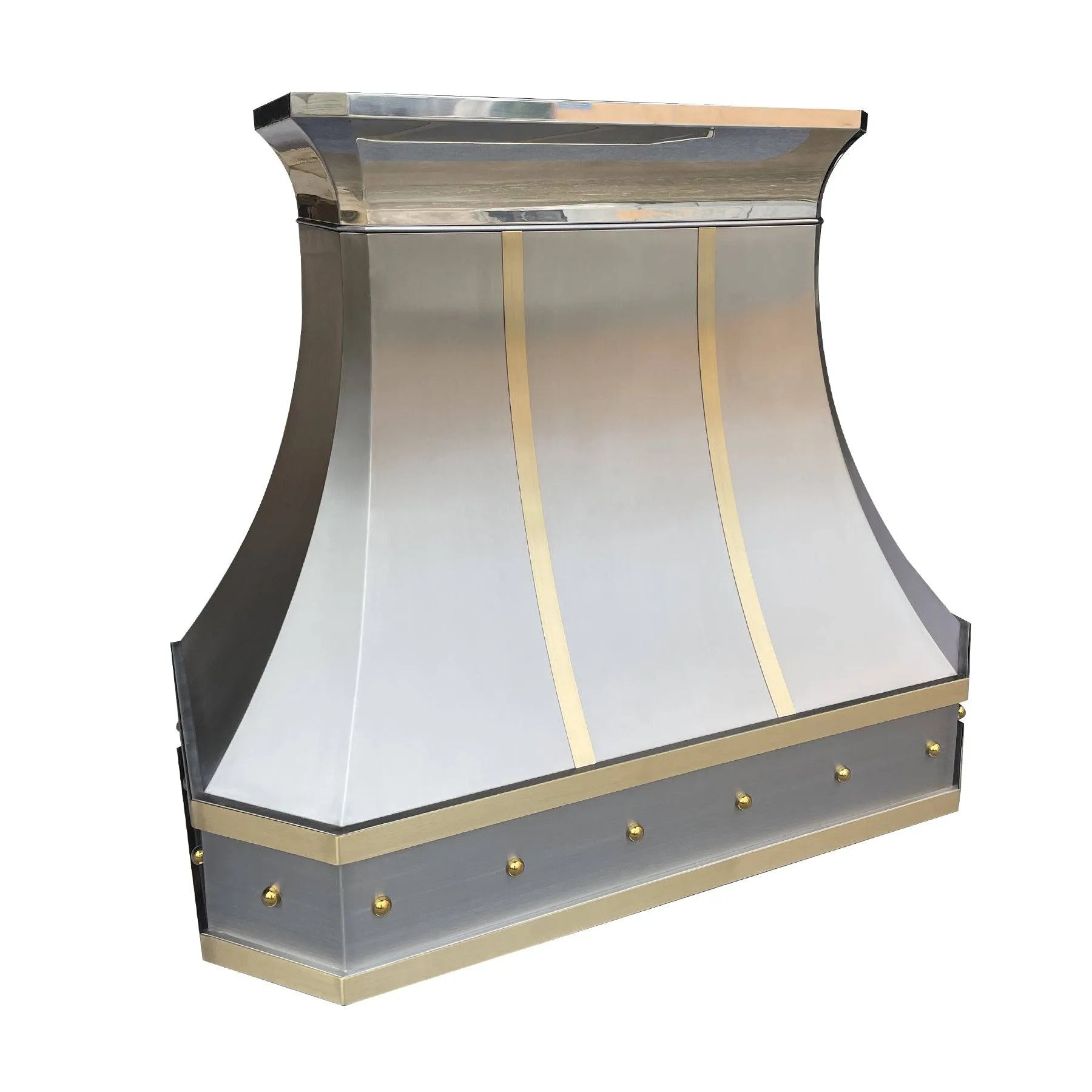 Fobest Stainless Steel Custom Kitchen Hood with Polished Crown FSS-138-Stainless Steel Range Hood-Fobest