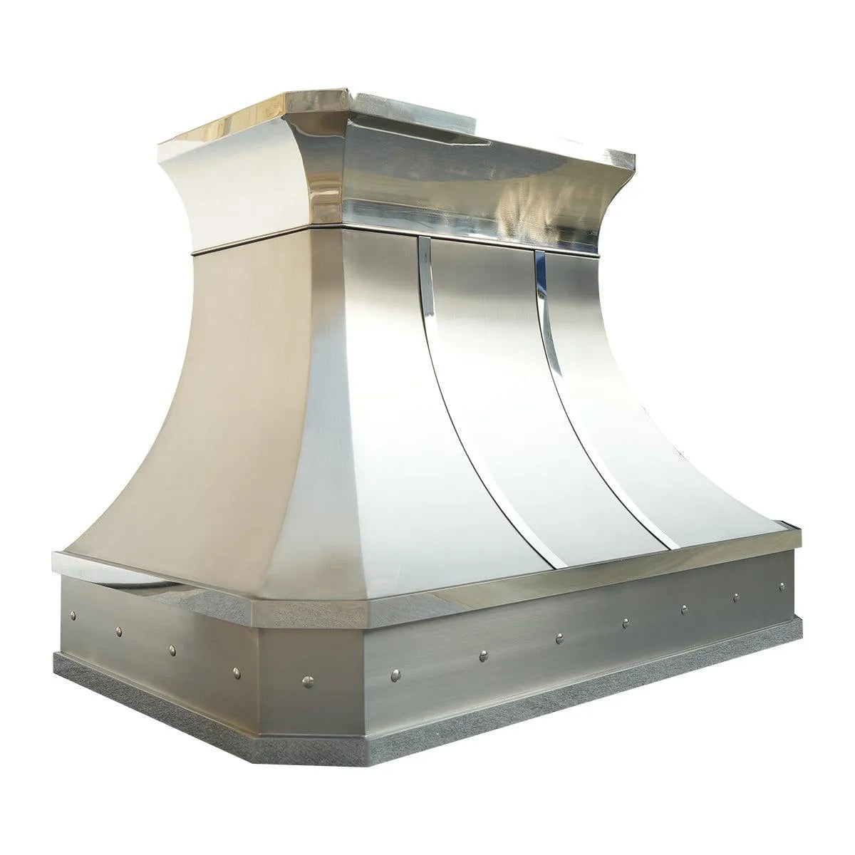 Fobest Stainless Steel Custom Kitchen Hood with Polished Crown FSS-138-Stainless Steel Range Hood-Fobest