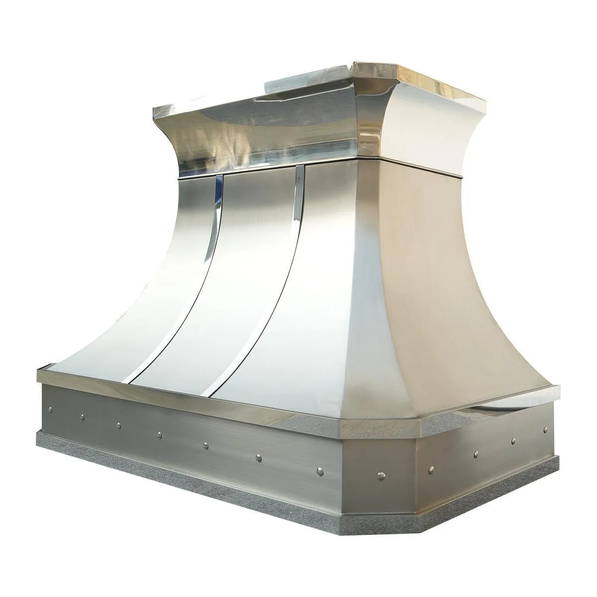 Fobest Stainless Steel Custom Kitchen Hood with Polished Crown FSS-138-Stainless Steel Range Hood-Fobest