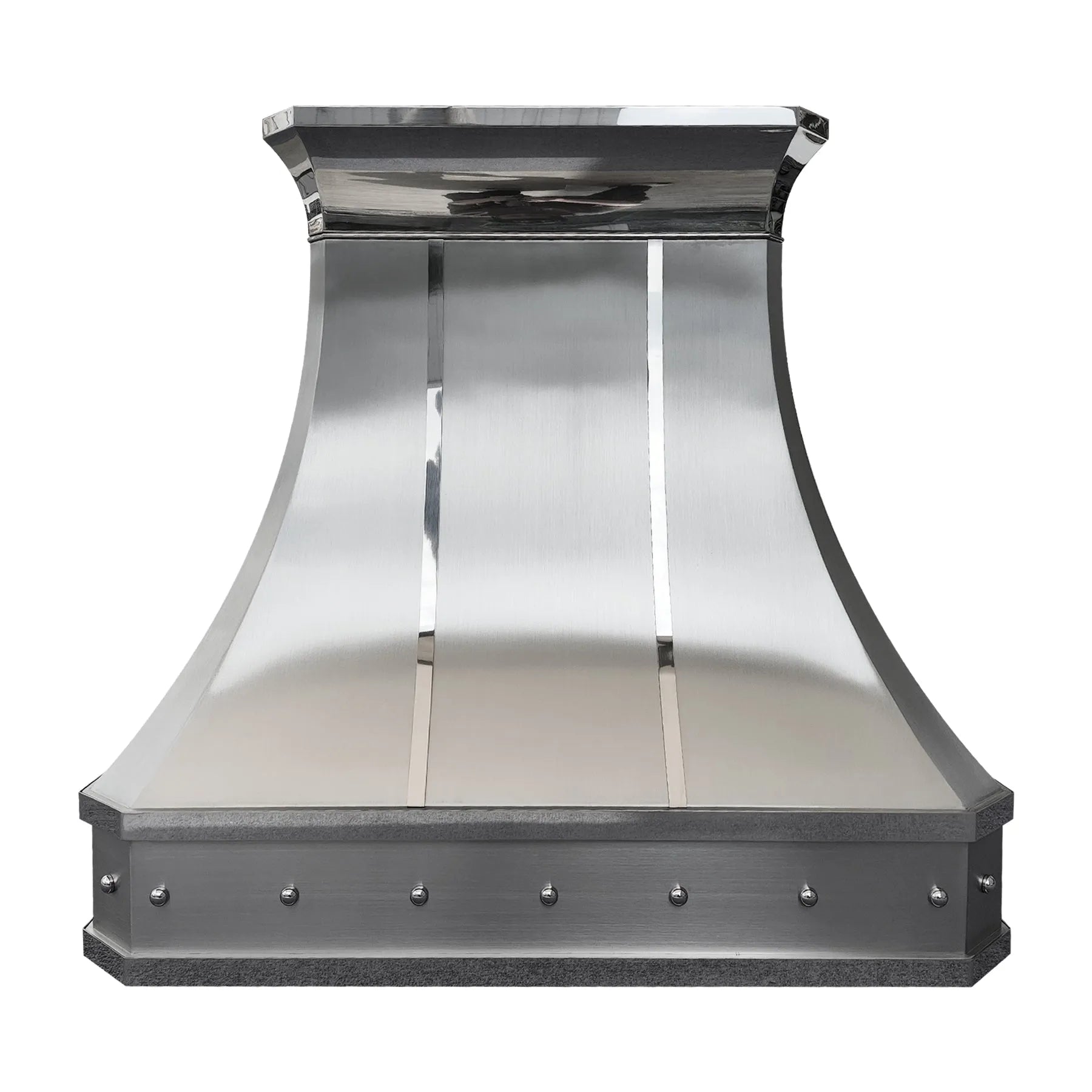 Fobest Stainless Steel Custom Kitchen Hood with Polished Crown FSS-138-Stainless Steel Range Hood-Fobest