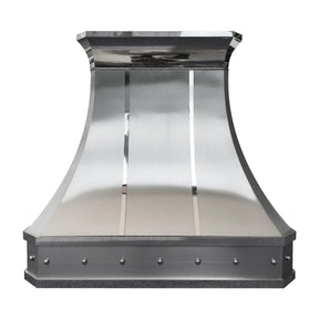 Fobest Stainless Steel Custom Kitchen Hood with Polished Crown FSS-138-Stainless Steel Range Hood-Fobest