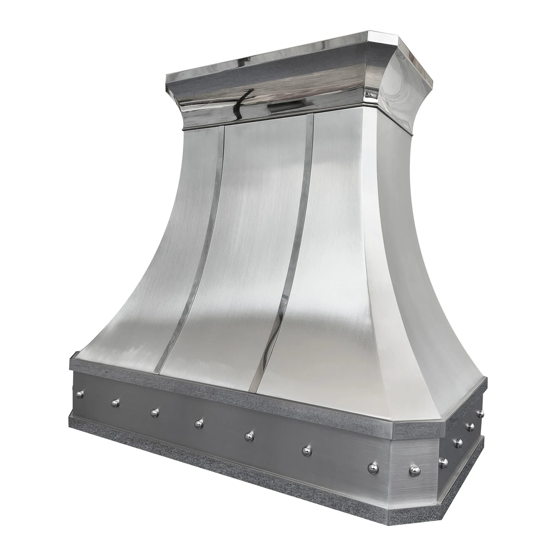 Fobest Stainless Steel Custom Kitchen Hood with Polished Crown FSS-138-Stainless Steel Range Hood-Fobest