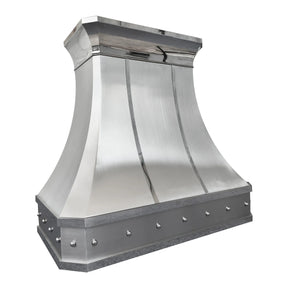 Fobest Stainless Steel Custom Kitchen Hood with Polished Crown FSS-138-Stainless Steel Range Hood-Fobest