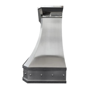 Fobest Stainless Steel Custom Kitchen Hood with Polished Crown FSS-138-Stainless Steel Range Hood-Fobest