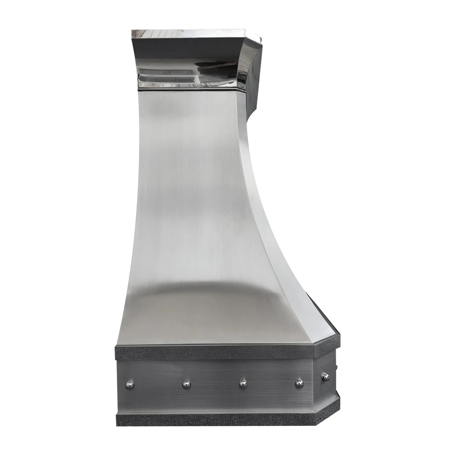 Fobest Stainless Steel Custom Kitchen Hood with Polished Crown FSS-138-Stainless Steel Range Hood-Fobest