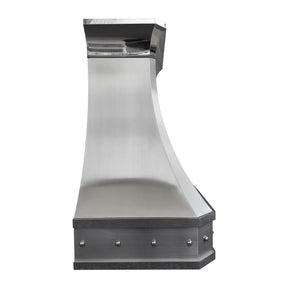 Fobest Stainless Steel Custom Kitchen Hood with Polished Crown FSS-138-Stainless Steel Range Hood-Fobest