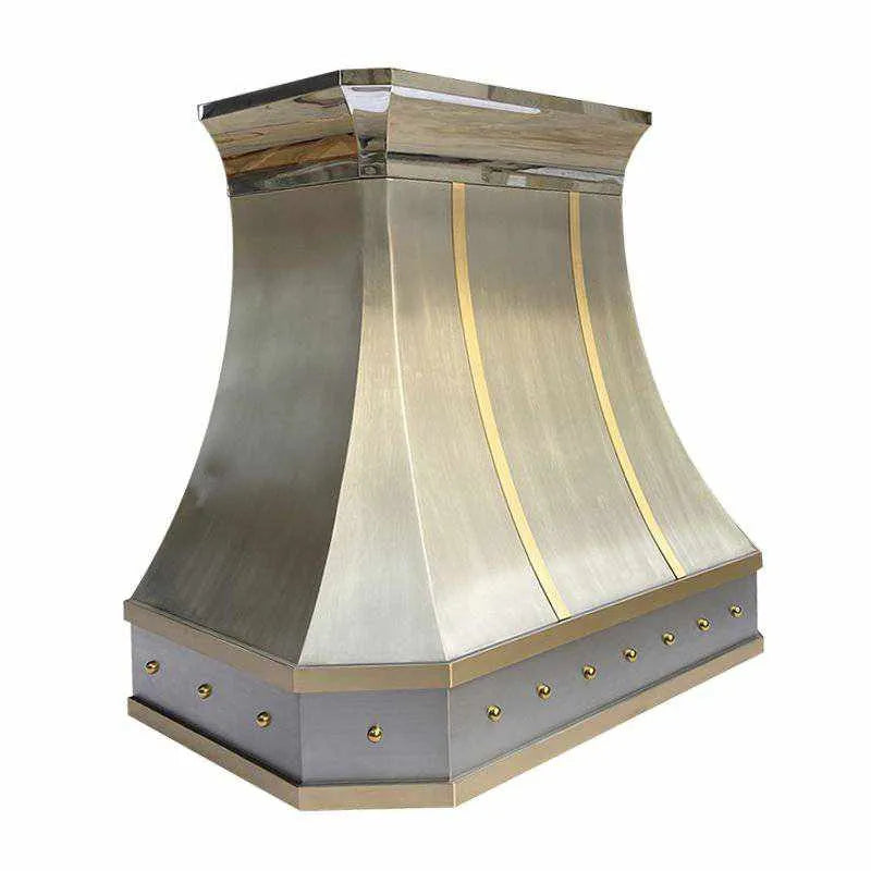 Fobest Stainless Steel Custom Kitchen Hood with Polished Crown FSS-138-Stainless Steel Range Hood-Fobest