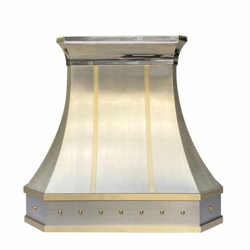Fobest Stainless Steel Custom Kitchen Hood with Polished Crown FSS-138-Stainless Steel Range Hood-Fobest