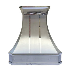 Fobest Stainless Steel Custom Kitchen Hood with Polished Crown FSS-138-Stainless Steel Range Hood-Fobest