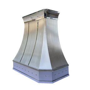 Fobest Stainless Steel Custom Kitchen Hood with Polished Crown FSS-138-Stainless Steel Range Hood-Fobest