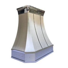 Fobest Stainless Steel Custom Kitchen Hood with Polished Crown FSS-138-Stainless Steel Range Hood-Fobest