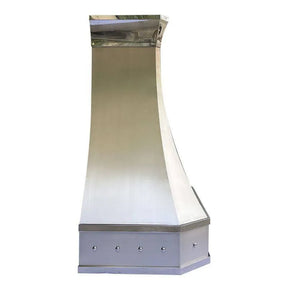 Fobest Stainless Steel Custom Kitchen Hood with Polished Crown FSS-138-Stainless Steel Range Hood-Fobest