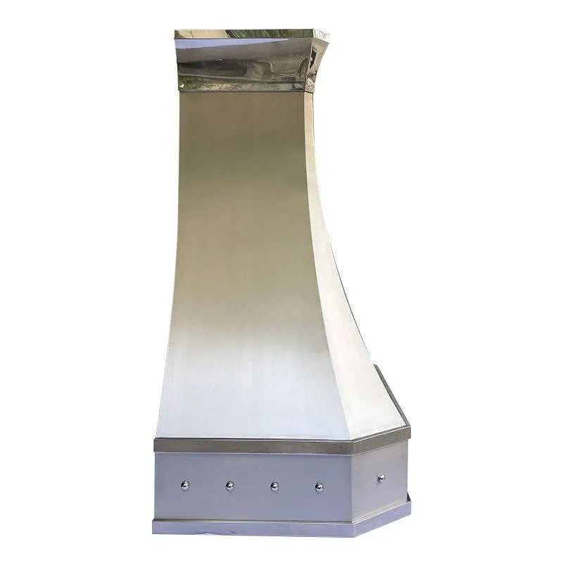 Fobest Stainless Steel Custom Kitchen Hood with Polished Crown FSS-138-Stainless Steel Range Hood-Fobest