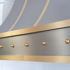 Fobest Stainless Steel Custom Kitchen Hood with Polished Crown FSS-138-Stainless Steel Range Hood-Fobest