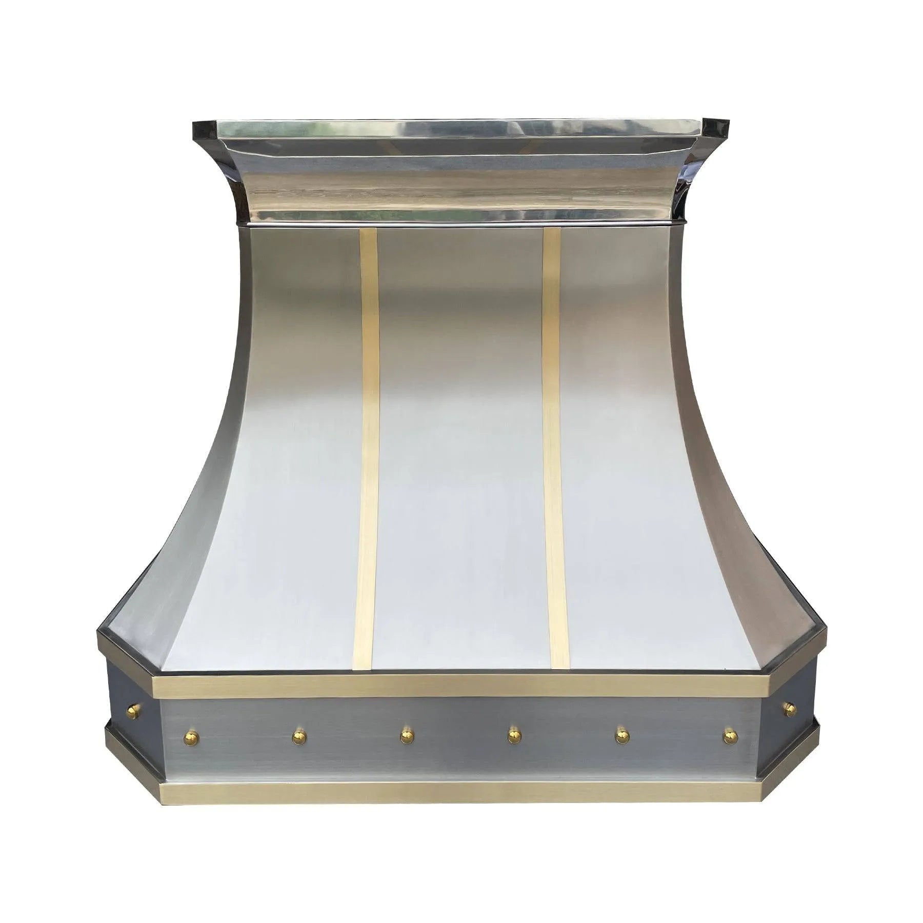Fobest Stainless Steel Custom Kitchen Hood with Polished Crown FSS-138-Stainless Steel Range Hood-Fobest