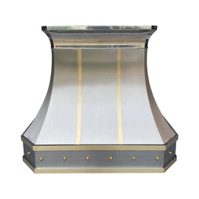 Fobest Stainless Steel Custom Kitchen Hood with Polished Crown FSS-138-Stainless Steel Range Hood-Fobest