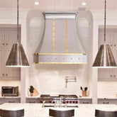 Fobest Stainless Steel Custom Kitchen Hood with Polished Crown FSS-138-Stainless Steel Range Hood-Fobest