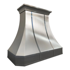 Fobest Stainless Steel Custom Kitchen Range Hoods with Polished Straps FSS-460