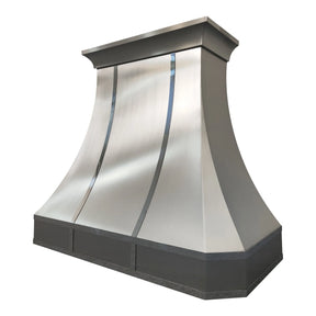 Fobest Stainless Steel Custom Kitchen Range Hoods with Polished Straps FSS-460