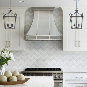 Fobest Stainless Steel Custom Kitchen Range Hoods with Polished Straps FSS-460