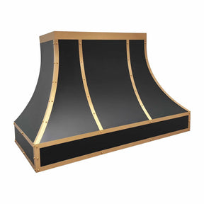 Fobest Stainless Steel Custom Range Hood with Brass Trims FSS-78-Stainless Steel Range Hood-Fobest