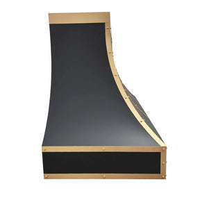 Fobest Stainless Steel Custom Range Hood with Brass Trims FSS-78-Stainless Steel Range Hood-Fobest