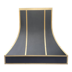 Fobest Stainless Steel Custom Range Hood with Brass Trims FSS-78-Stainless Steel Range Hood-Fobest