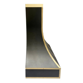 Fobest Stainless Steel Custom Range Hood with Brass Trims FSS-78-Stainless Steel Range Hood-Fobest