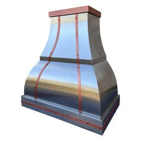 Fobest Stainless Steel Custom Range Hood with Copper Straps FSS-49-Stainless Steel Range Hood-Fobest
