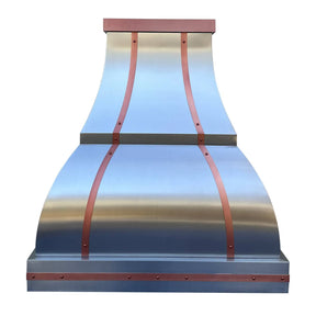 Fobest Stainless Steel Custom Range Hood with Copper Straps FSS-49-Stainless Steel Range Hood-Fobest