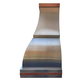 Fobest Stainless Steel Custom Range Hood with Copper Straps FSS-49-Stainless Steel Range Hood-Fobest