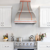 Fobest Stainless Steel Custom Range Hood with Copper Straps FSS-49-Stainless Steel Range Hood-Fobest