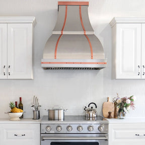 Fobest Stainless Steel Custom Range Hood with Copper Straps FSS-49-Stainless Steel Range Hood-Fobest
