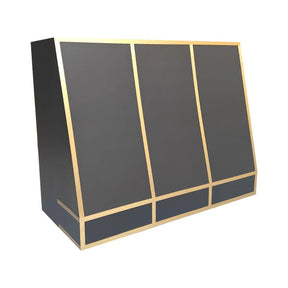 Fobest Stainless Steel Custom Range Hood with Decorative Straps FSS-155-Stainless Steel Range Hood-Fobest