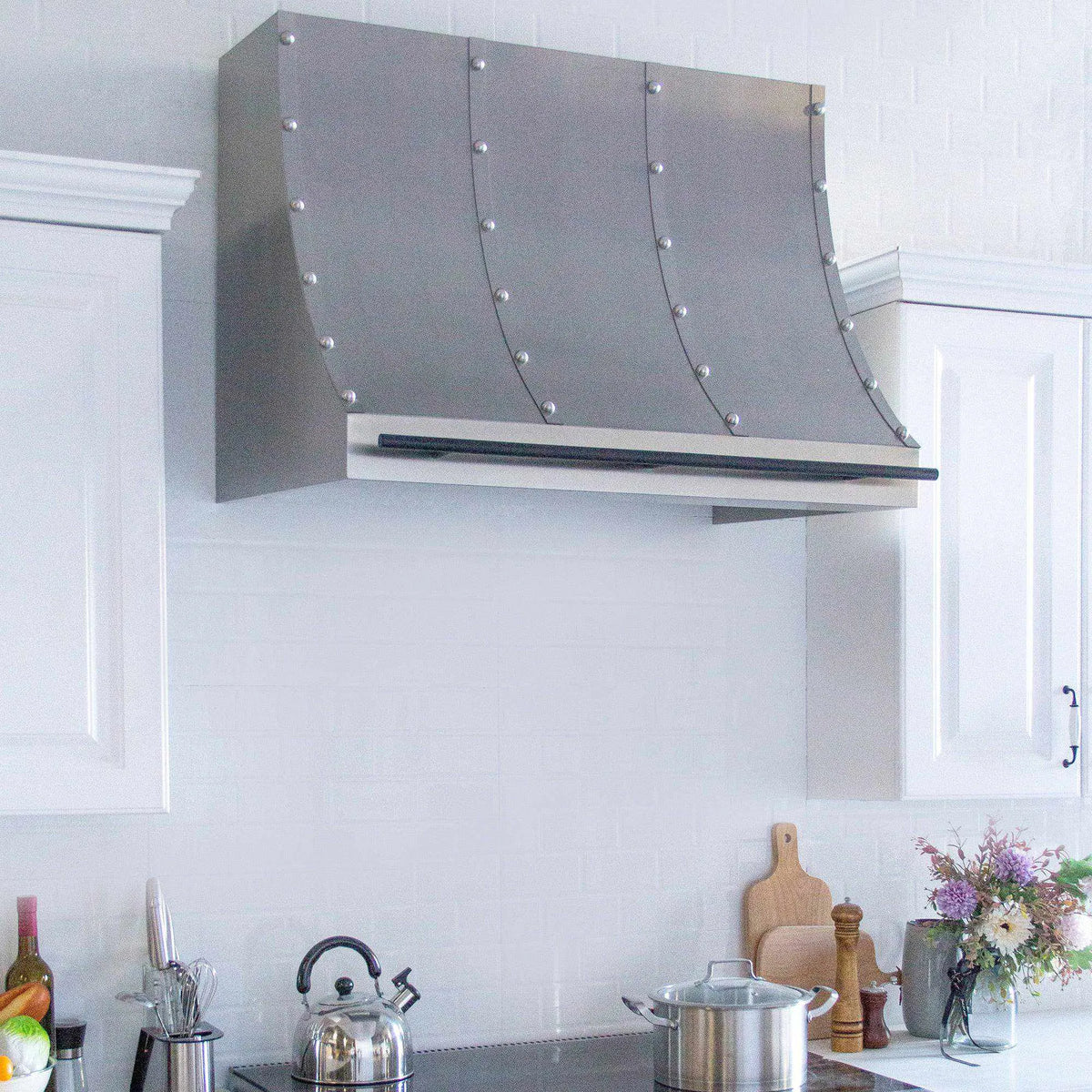 Fobest Stainless Steel Custom Range Hood with Sloped Curved FSS-80-Stainless Steel Range Hood-Fobest