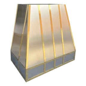 Fobest Stainless Steel Custom Range Hood with Three Straps FSS-25-Stainless Steel Range Hood-Fobest