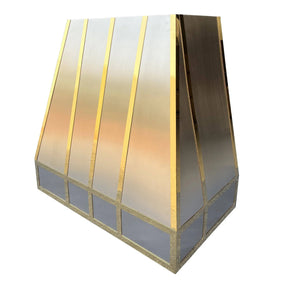 Fobest Stainless Steel Custom Range Hood with Three Straps FSS-25-Stainless Steel Range Hood-Fobest