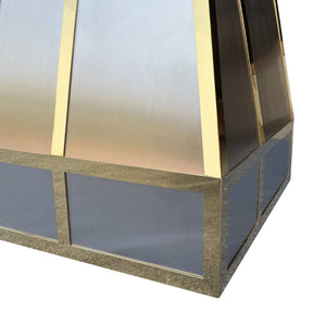 Fobest Stainless Steel Custom Range Hood with Three Straps FSS-25-Stainless Steel Range Hood-Fobest