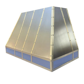 Fobest Stainless Steel Custom Range Hood with Three Straps FSS-25-Stainless Steel Range Hood-Fobest