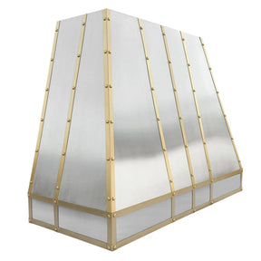 Fobest Stainless Steel Custom Range Hood with Three Straps FSS-25-Stainless Steel Range Hood-Fobest