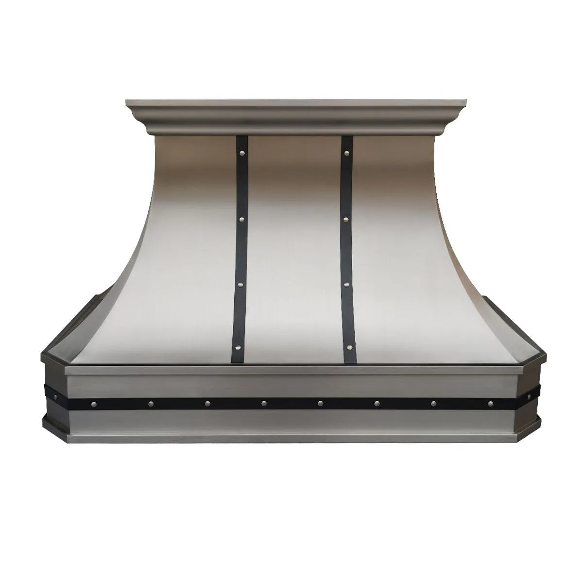 Fobest Stainless Steel Custom Range Hood with black accent FSS-171-Stainless Steel Range Hood-Fobest