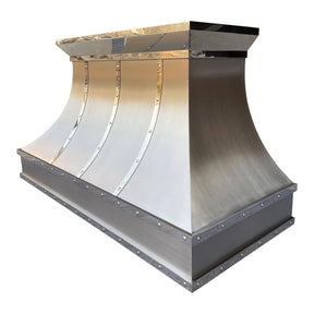 Fobest Stainless Steel Custom Range Hood with mirror crowns FSS-59-Stainless Steel Range Hood-Fobest
