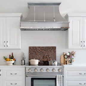 Fobest Stainless Steel Custom Range Hood with mirror crowns FSS-59-Stainless Steel Range Hood-Fobest